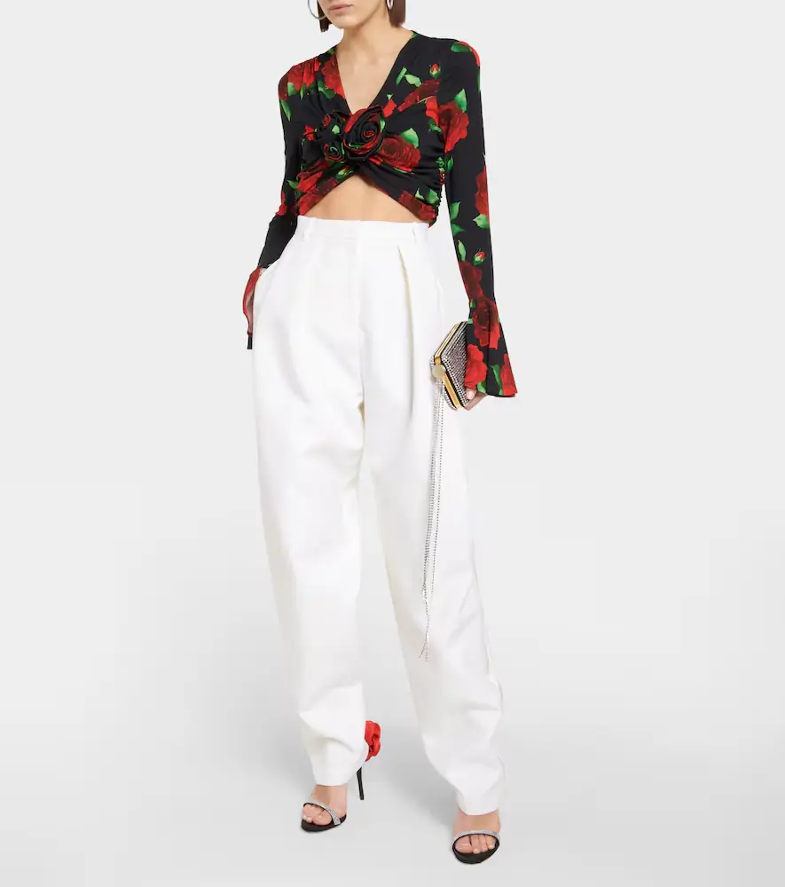 Magda Butrym Silk and wool tapered pants | Thumbnail 4 Magda Butrym Silk and wool tapered pants | Thumbnail 4