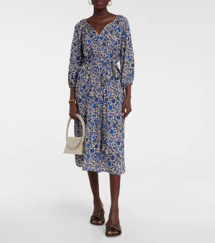 Velvet Maddy floral midi dress | Thumbnail 2