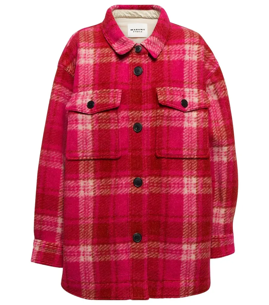 Marant Etoile Harveli plaid wool-blend jacket | Image 1 Marant Etoile Harveli plaid wool-blend jacket | Image 1