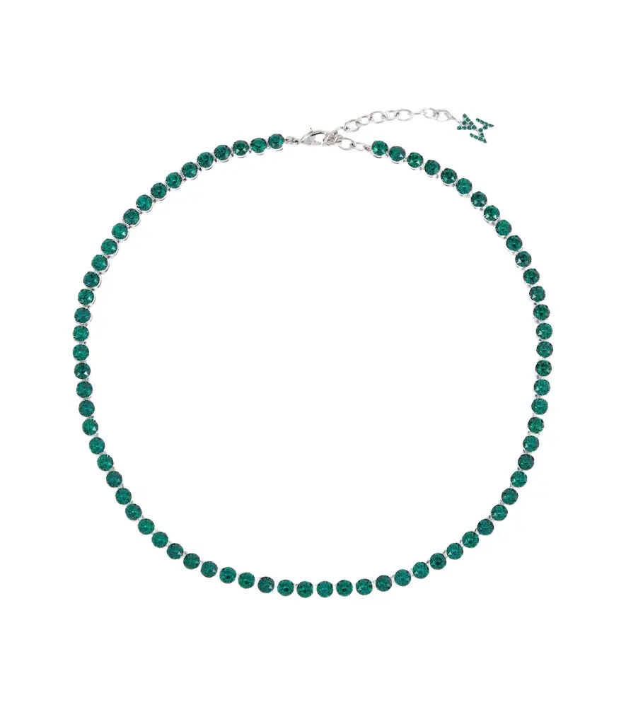 Amina Muaddi Tennis crystal-embellished necklace | Image 1 Amina Muaddi Tennis crystal-embellished necklace | Image 1