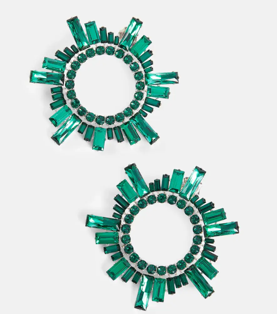 Amina Muaddi Begum crystal-embellished earrings | Thumbnail 2