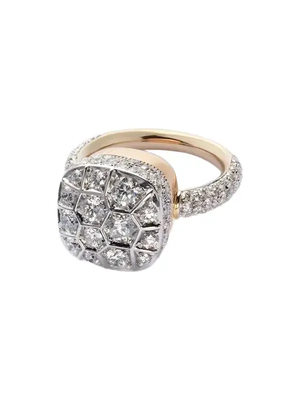 Nudo Assoluto 18kt rose and white gold ring with diamonds