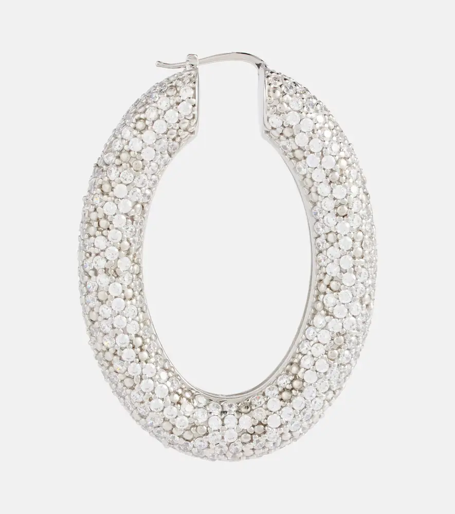Jil Sander Crystal-embellished hoop earrings | Thumbnail 2