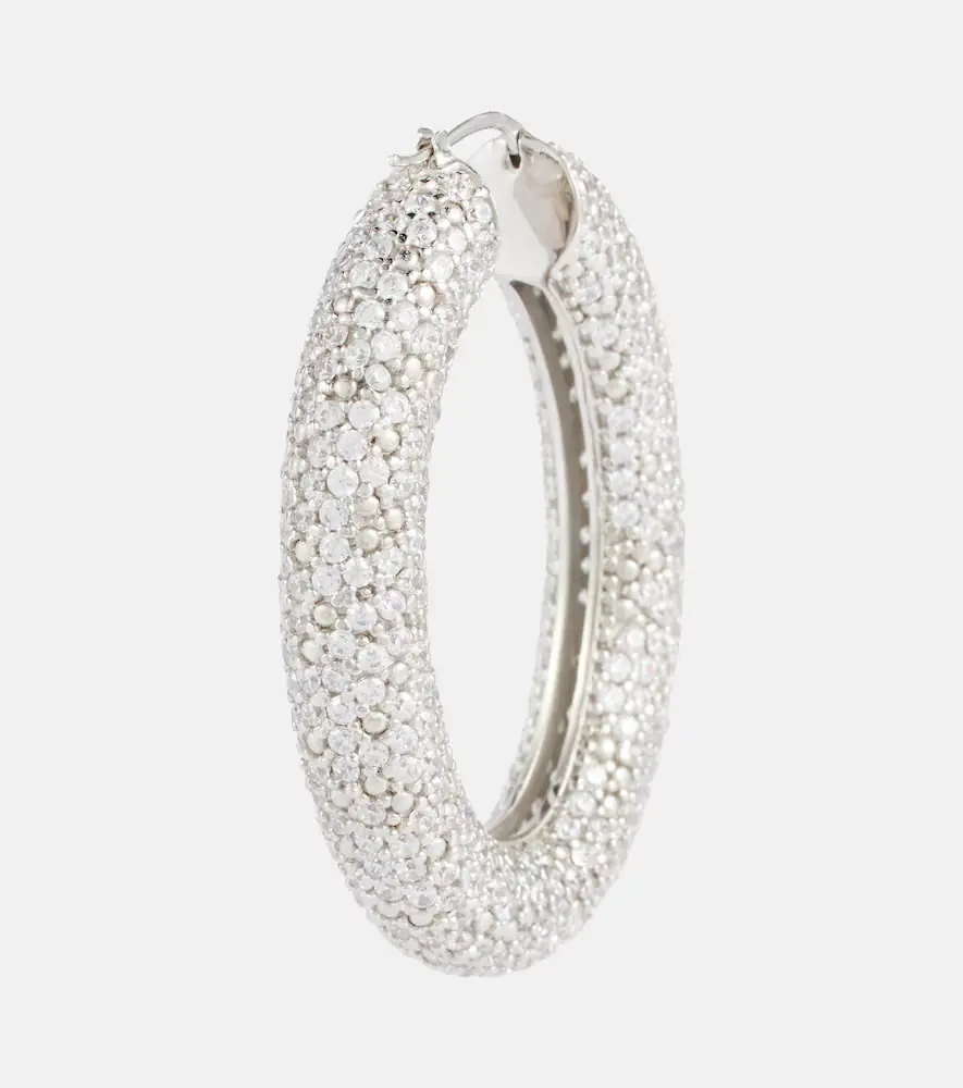 Jil Sander Crystal-embellished hoop earrings | Thumbnail 4