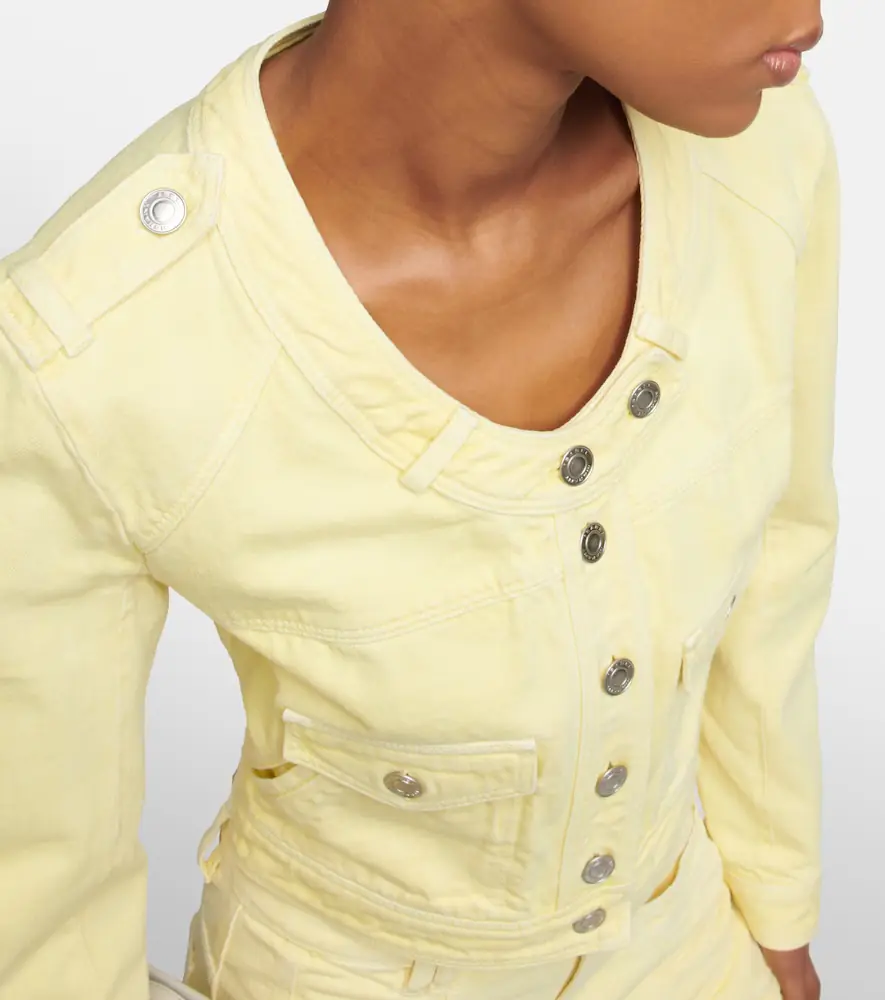 Isabel Marant Valene cropped denim jacket | Thumbnail 3