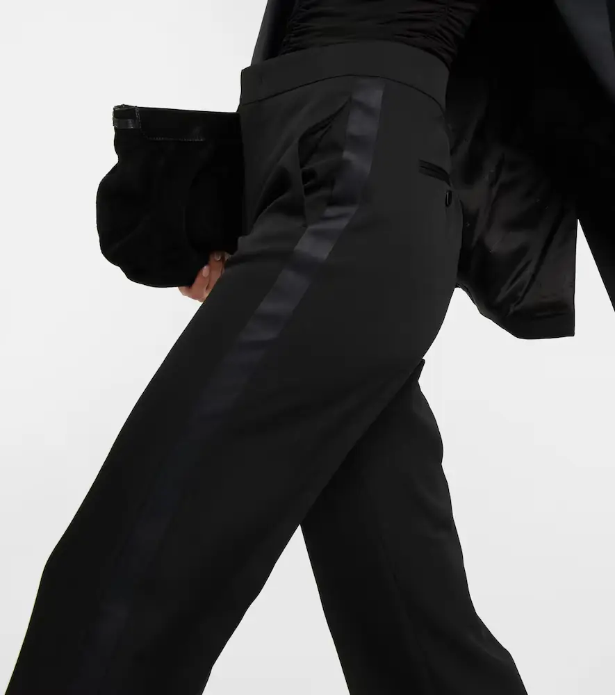Isabel Marant Scarly satin-tape wide wool pants | Thumbnail 3 Isabel Marant Scarly satin-tape wide wool pants | Thumbnail 3
