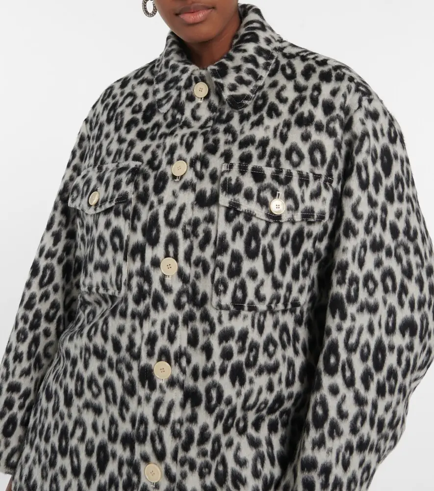Isabel Marant Odelino leopard-print virgin wool jacket | Thumbnail 2 Isabel Marant Odelino leopard-print virgin wool jacket | Thumbnail 2
