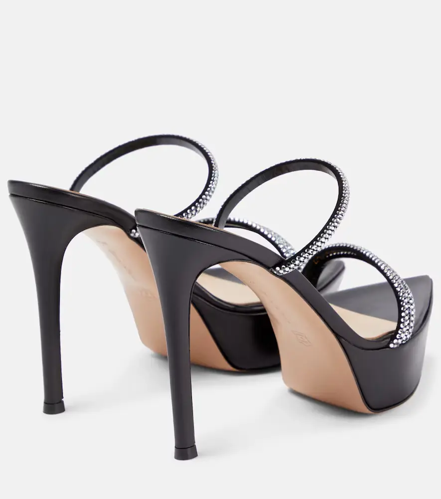 Gianvito Rossi Embellished leather platform sandals | Thumbnail 2