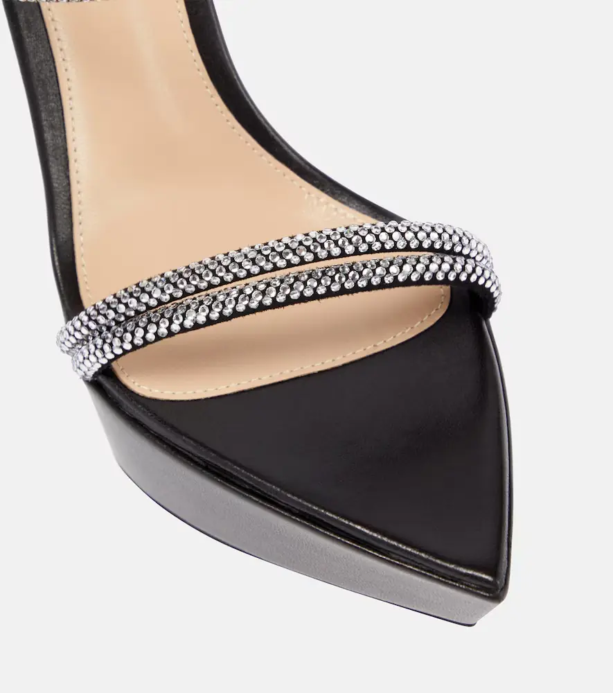 Gianvito Rossi Embellished leather platform sandals | Thumbnail 3
