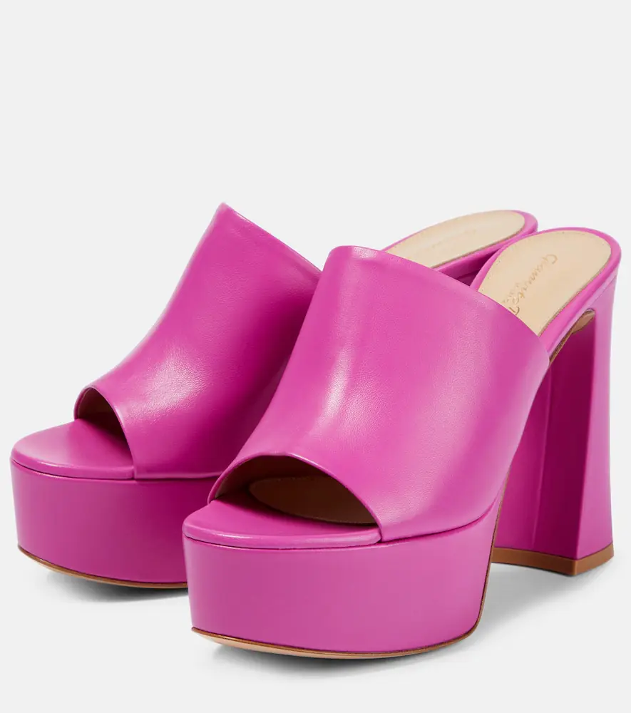Gianvito Rossi Holly leather platform mules | Thumbnail 2 Gianvito Rossi Holly leather platform mules | Thumbnail 2