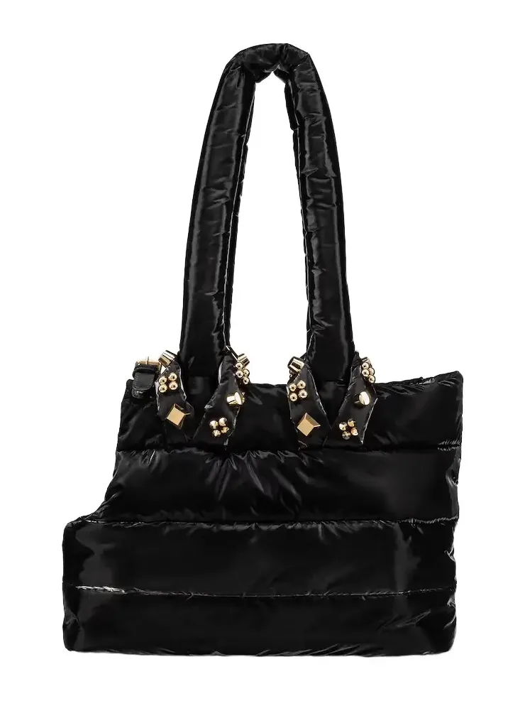 Padded patent leather pet carrier Padded patent leather pet carrier