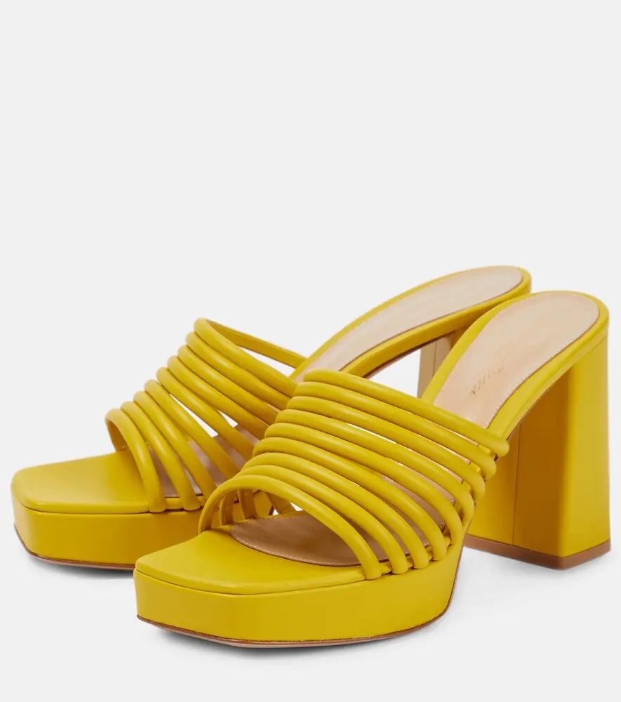Gianvito Rossi Lena 95 leather mules | Thumbnail 4