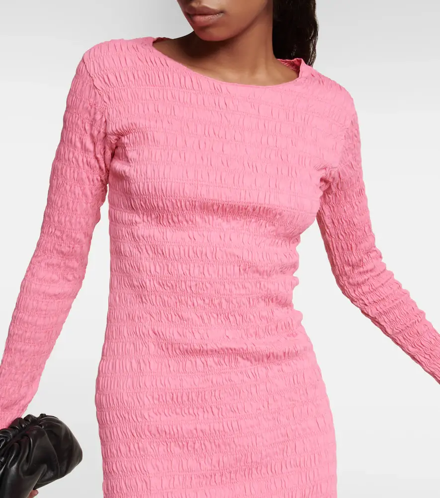 Patou Smocked cotton-jersey mini dress | Thumbnail 4