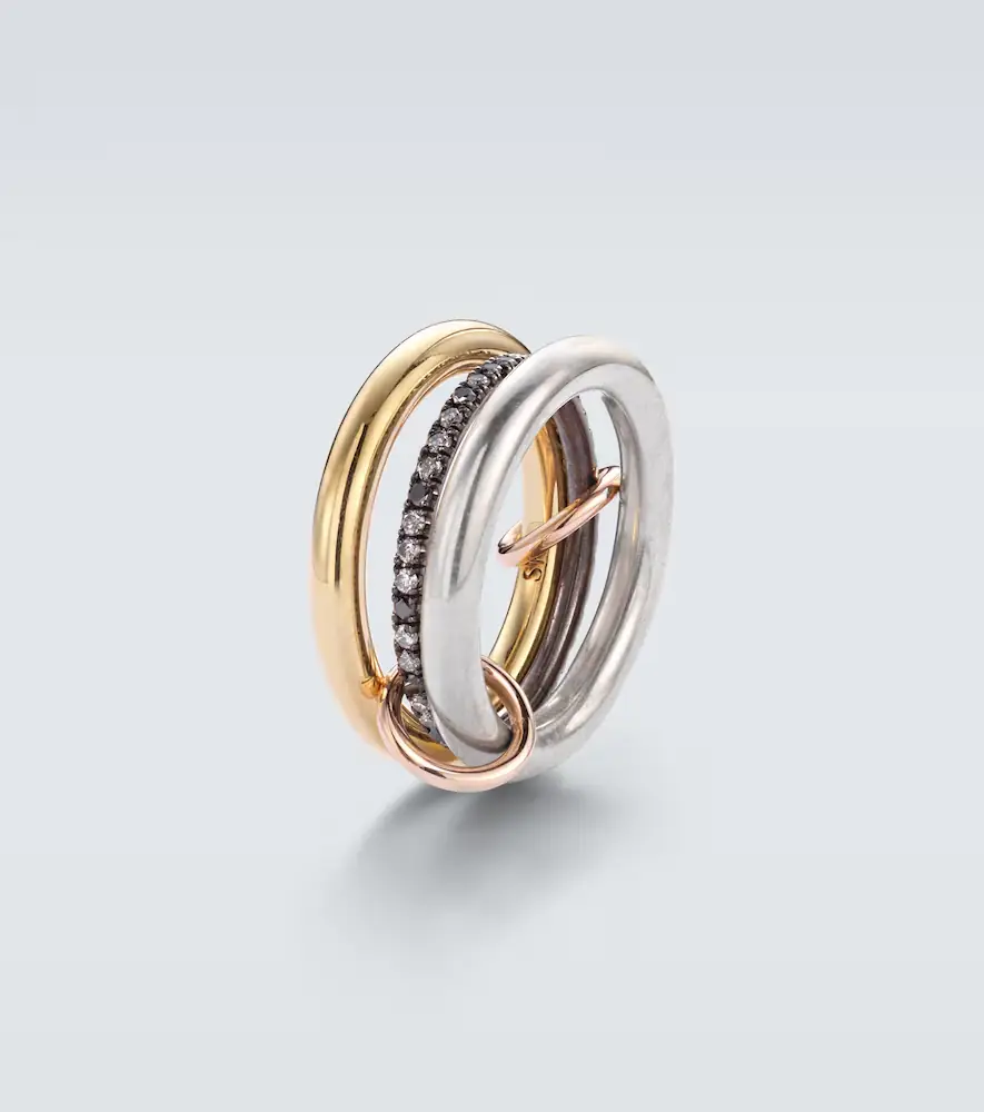 Spinelli Kilcollin Libra 18kt gold and sterling silver rings with diamonds | Thumbnail 2 Spinelli Kilcollin Libra 18kt gold and sterling silver rings with diamonds | Thumbnail 2