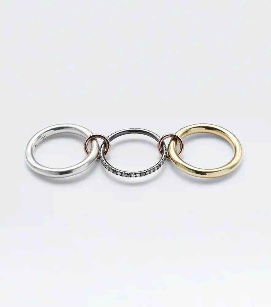 Spinelli Kilcollin Libra 18kt gold and sterling silver rings with diamonds | Thumbnail 4 Spinelli Kilcollin Libra 18kt gold and sterling silver rings with diamonds | Thumbnail 4