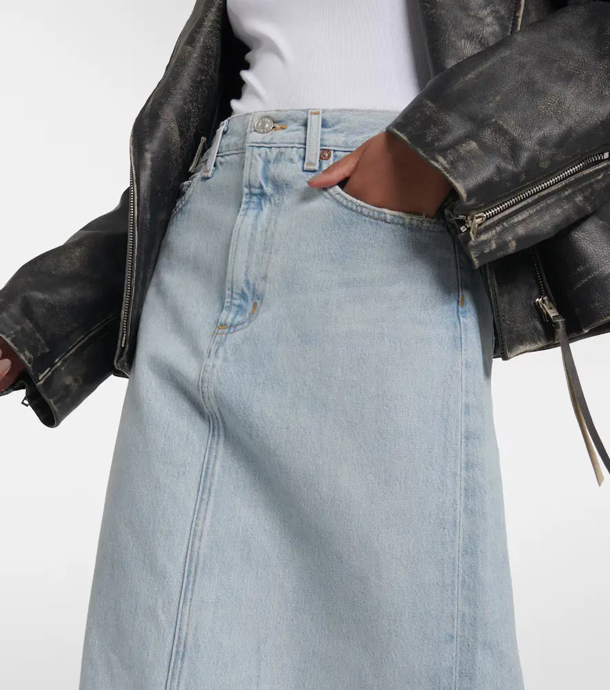 AGOLDE Hilla denim maxi skirt | Thumbnail 2
