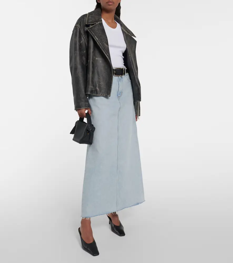 AGOLDE Hilla denim maxi skirt | Thumbnail 3