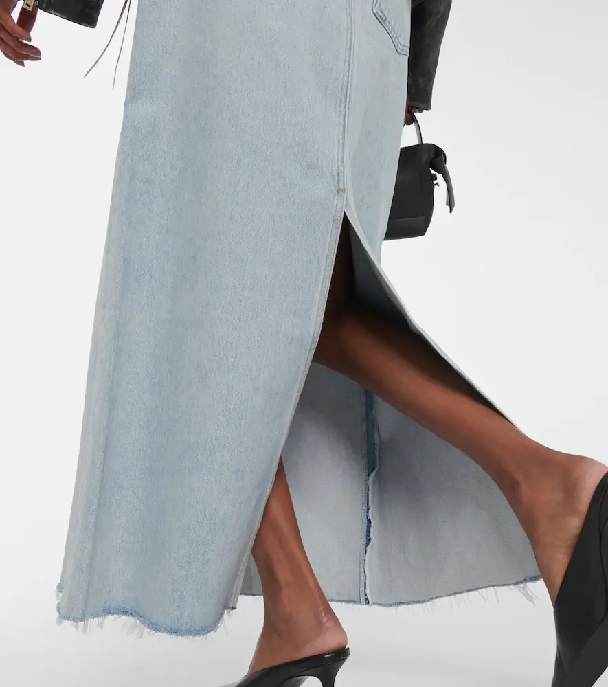 AGOLDE Hilla denim maxi skirt | Thumbnail 5