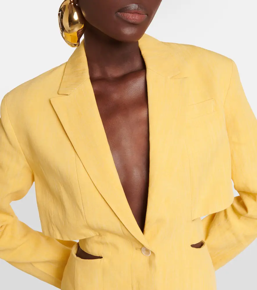Jacquemus La Robe Bari linen-blend minidress | Thumbnail 3 Jacquemus La Robe Bari linen-blend minidress | Thumbnail 3