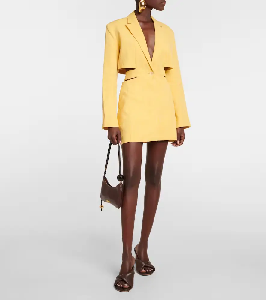Jacquemus La Robe Bari linen-blend minidress | Thumbnail 4 Jacquemus La Robe Bari linen-blend minidress | Thumbnail 4