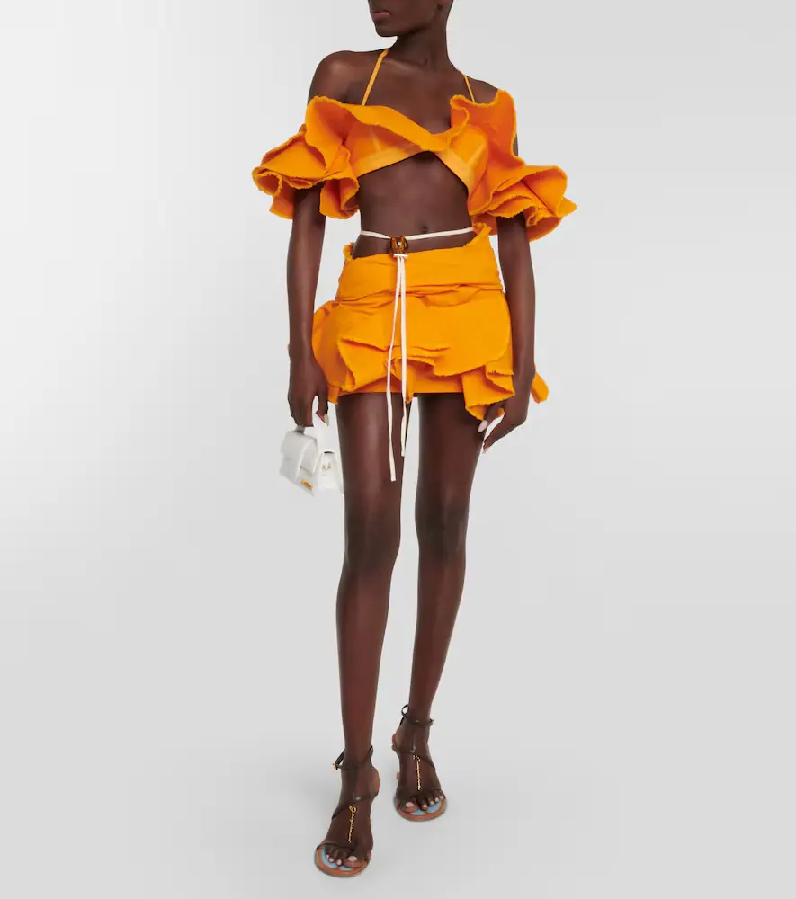 Jacquemus La Brassière Artichaut cotton crop top | Thumbnail 4