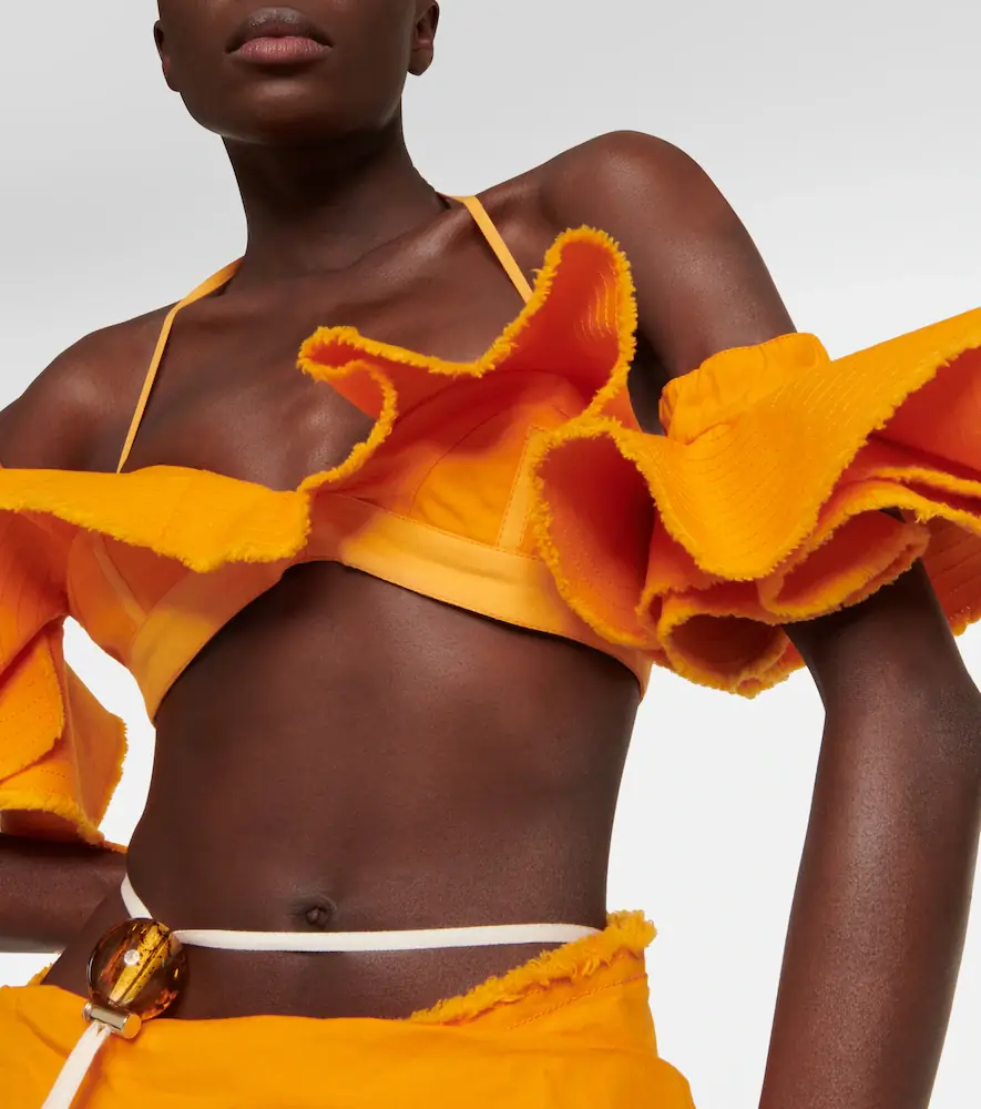 Jacquemus La Brassière Artichaut cotton crop top | Thumbnail 6