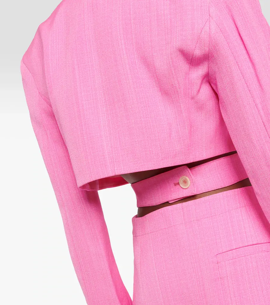 Jacquemus La Robe Bari cutout linen minidress | Thumbnail 3