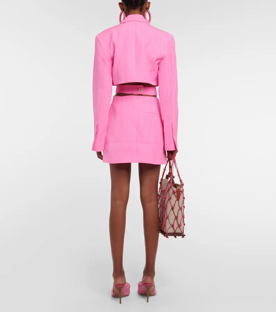Jacquemus La Robe Bari cutout linen minidress | Thumbnail 4