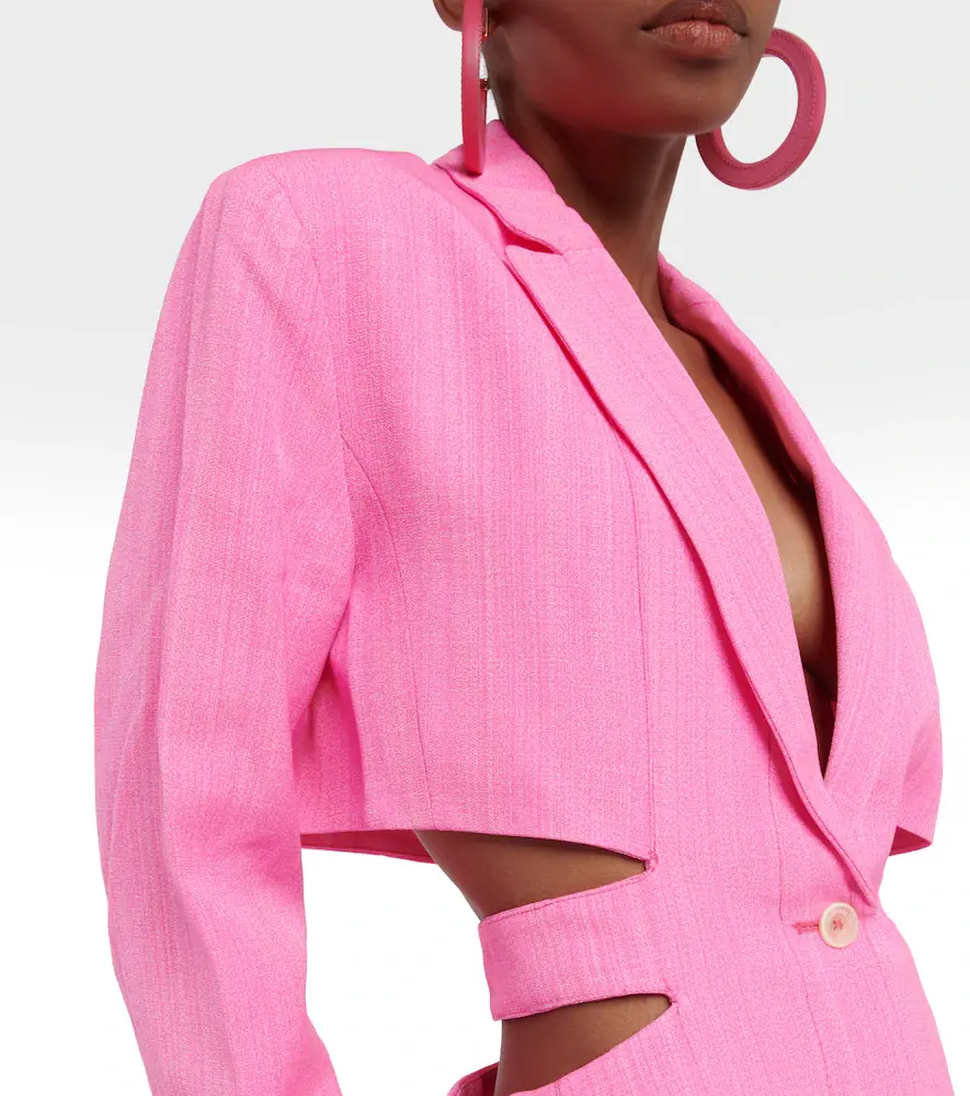 Jacquemus La Robe Bari cutout linen minidress | Thumbnail 6