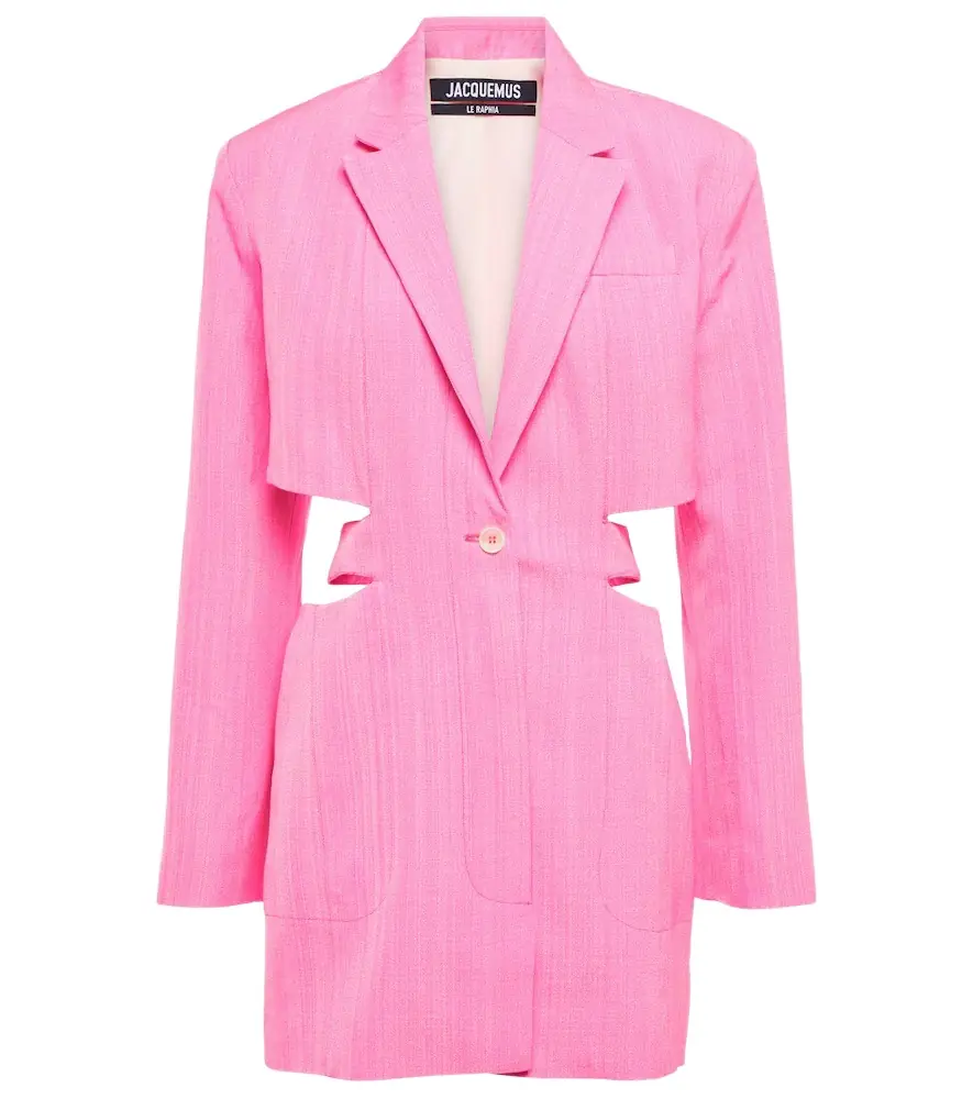 Jacquemus La Robe Bari cutout linen minidress