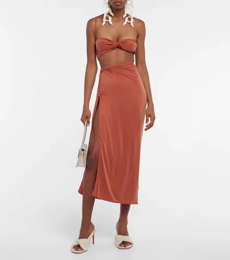 Jacquemus La Jupe Espelho jersey midi skirt | Thumbnail 3 Jacquemus La Jupe Espelho jersey midi skirt | Thumbnail 3