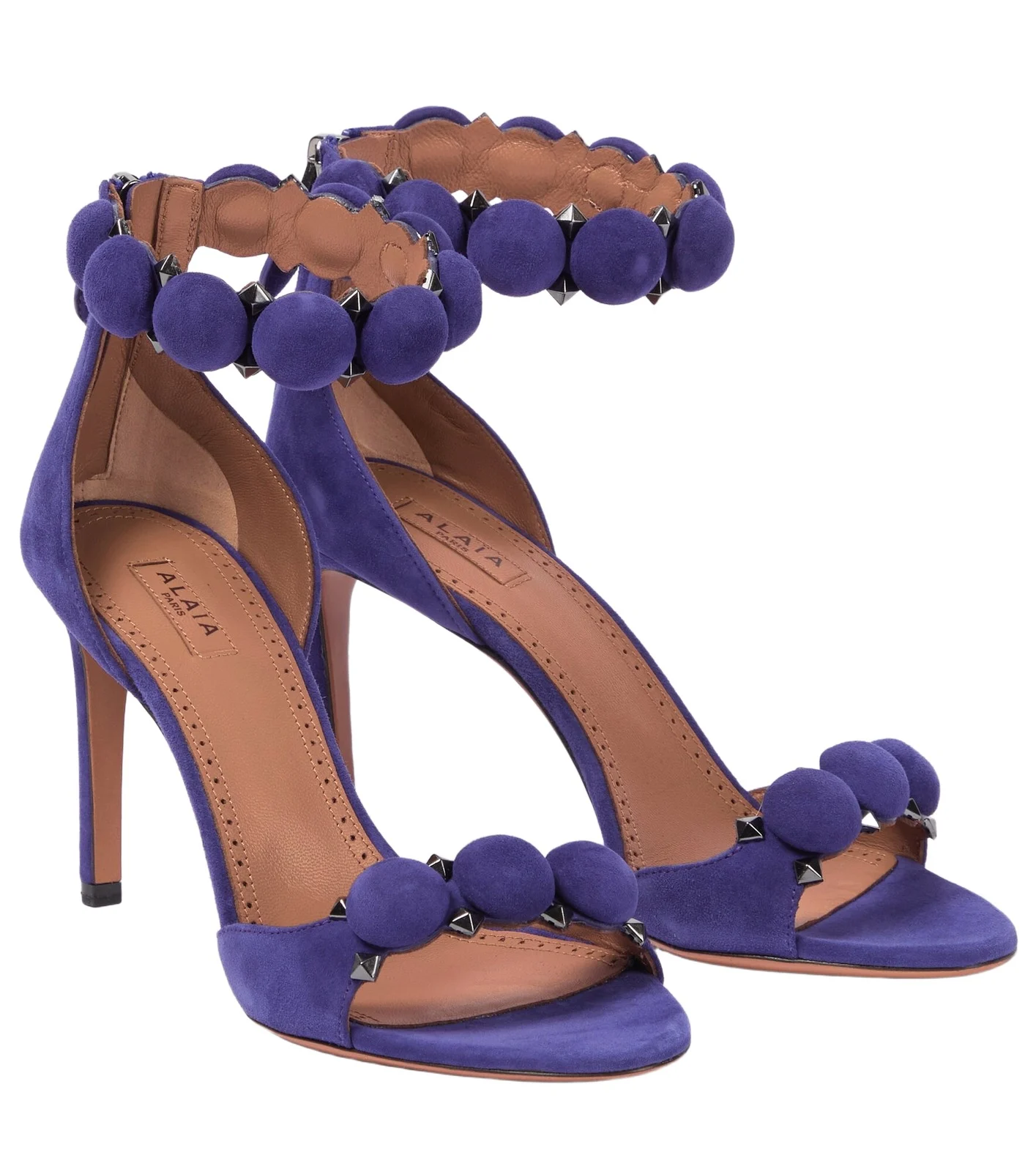 ALAÏA La Bombe 90 suede sandals ALAÏA La Bombe 90 suede sandals