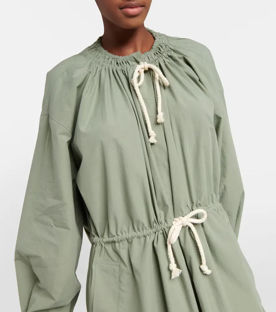 Jil Sander Drawstring cotton poplin midi dress | Thumbnail 2