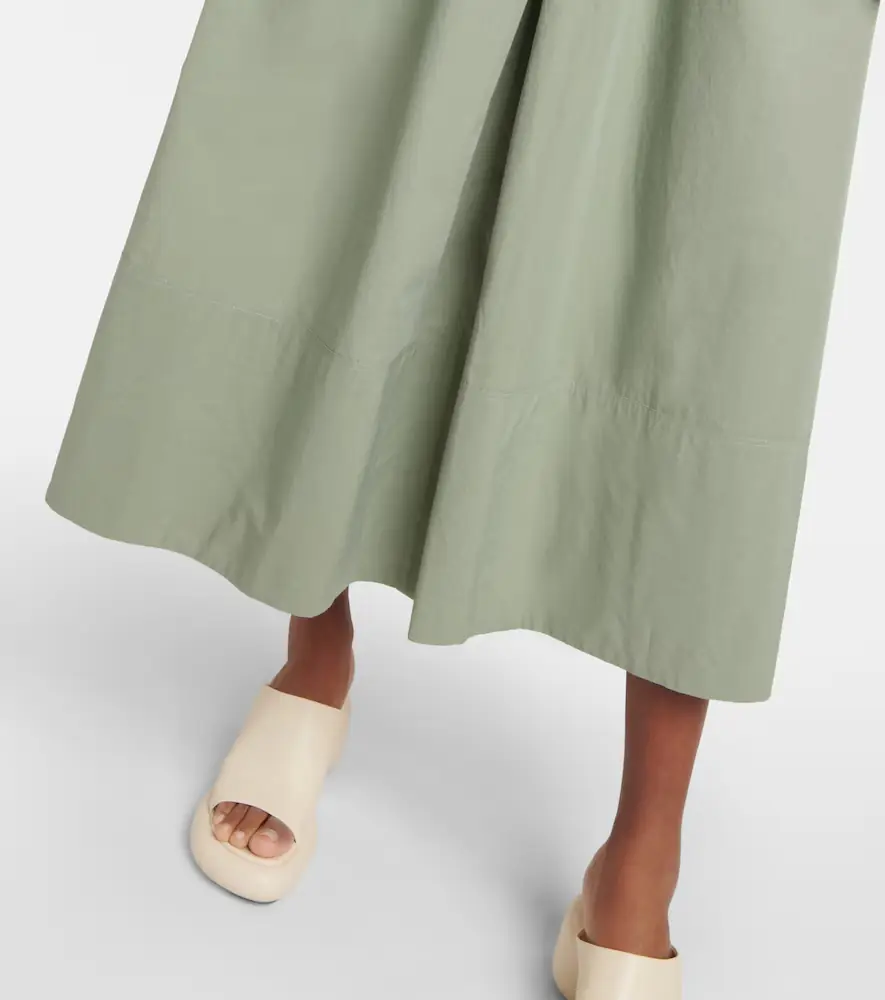 Jil Sander Drawstring cotton poplin midi dress | Thumbnail 3