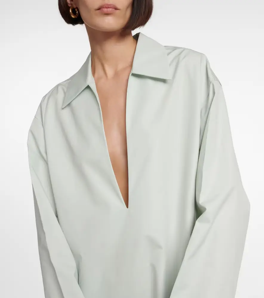 Jil Sander V-neck cotton minidress | Thumbnail 6
