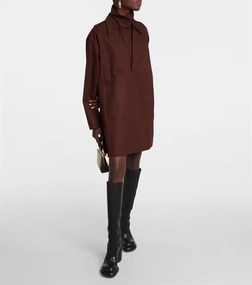 Jil Sander Layered cotton minidress | Thumbnail 3