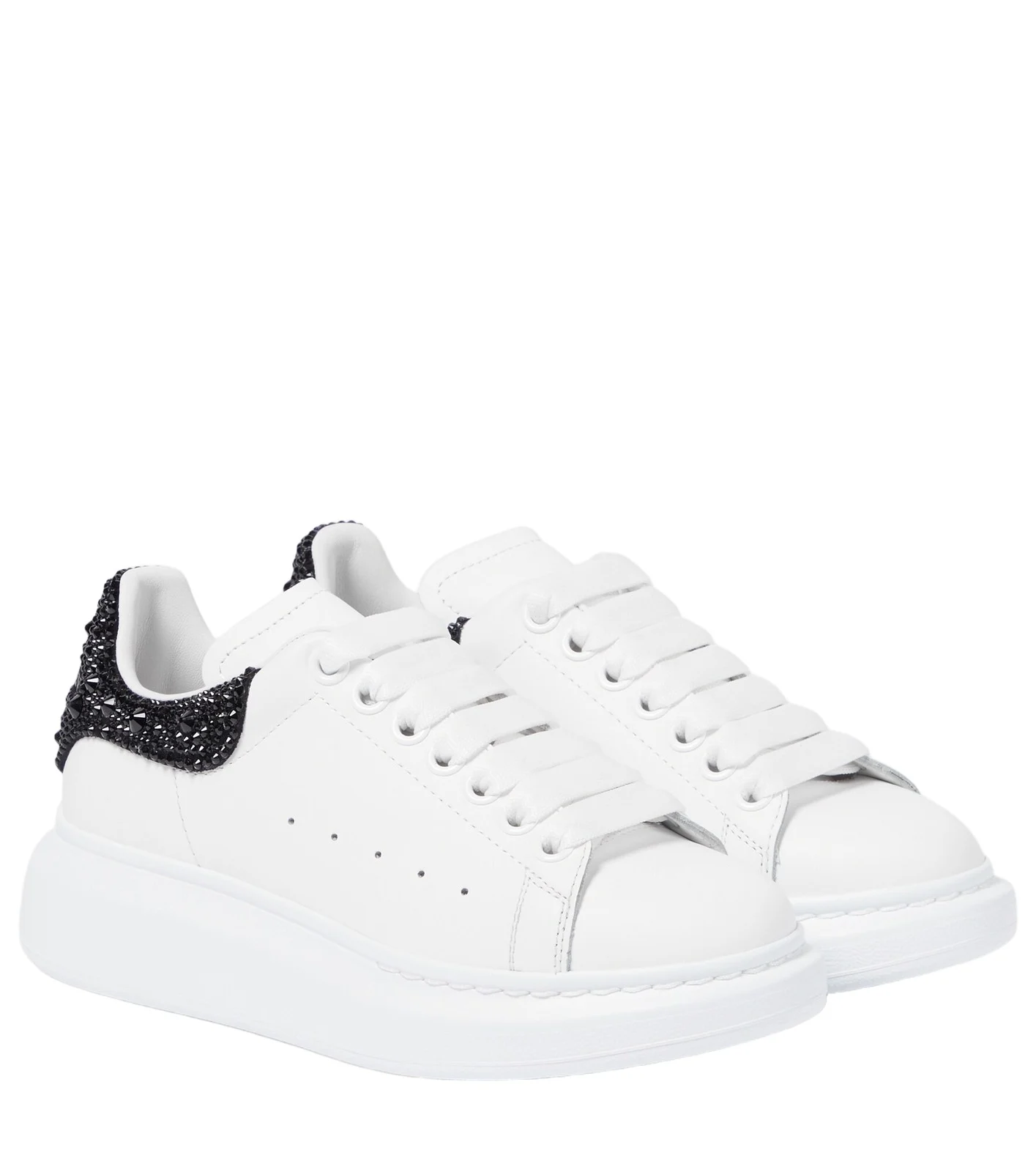 Oversized embellished leather sneakers Oversized embellished leather sneakers