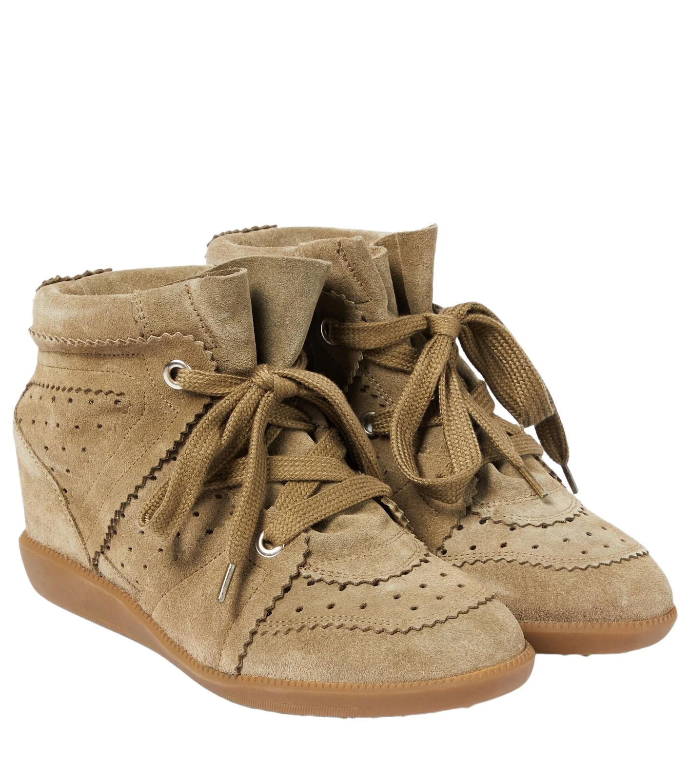 Bobby suede wedge sneakers