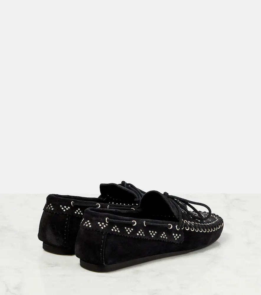 Isabel Marant Freen embellished suede moccasins | Thumbnail 4