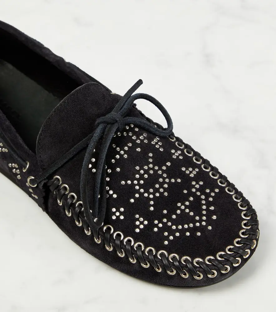 Isabel Marant Freen embellished suede moccasins | Thumbnail 5