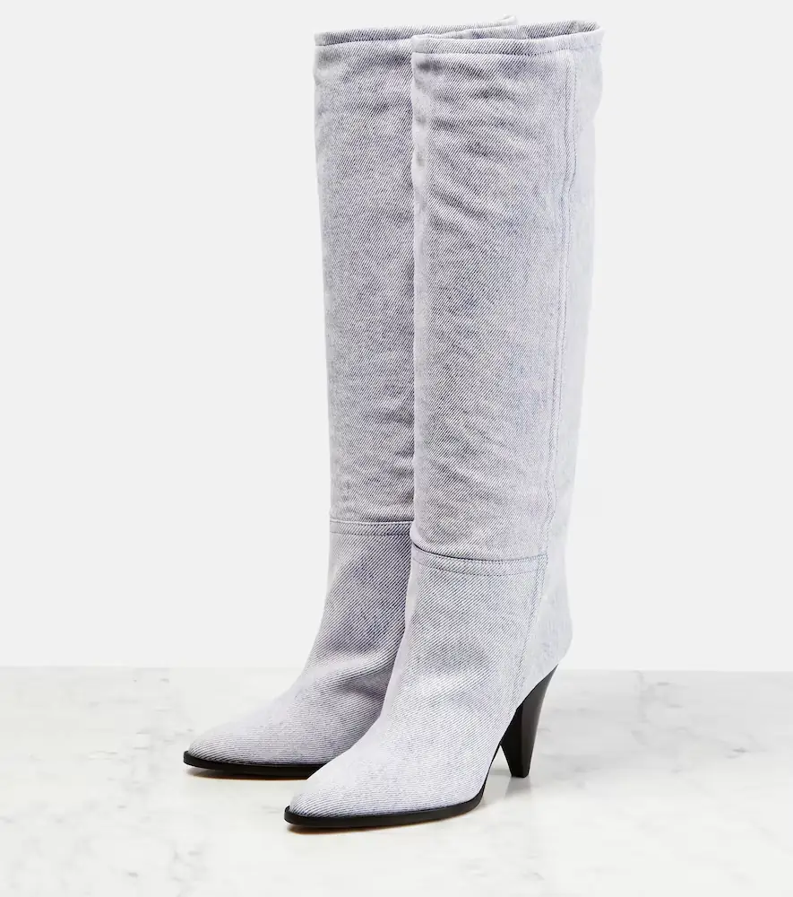 Isabel Marant Ririo denim knee-high boots | Thumbnail 3
