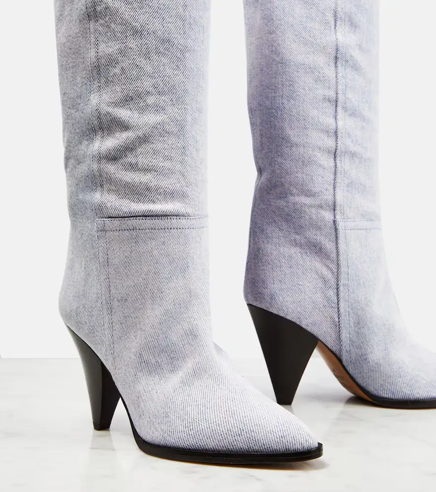 Isabel Marant Ririo denim knee-high boots | Thumbnail 4