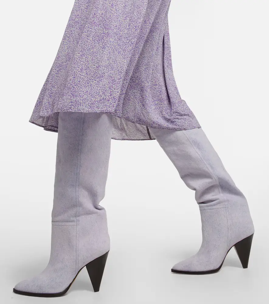Isabel Marant Ririo denim knee-high boots | Thumbnail 5