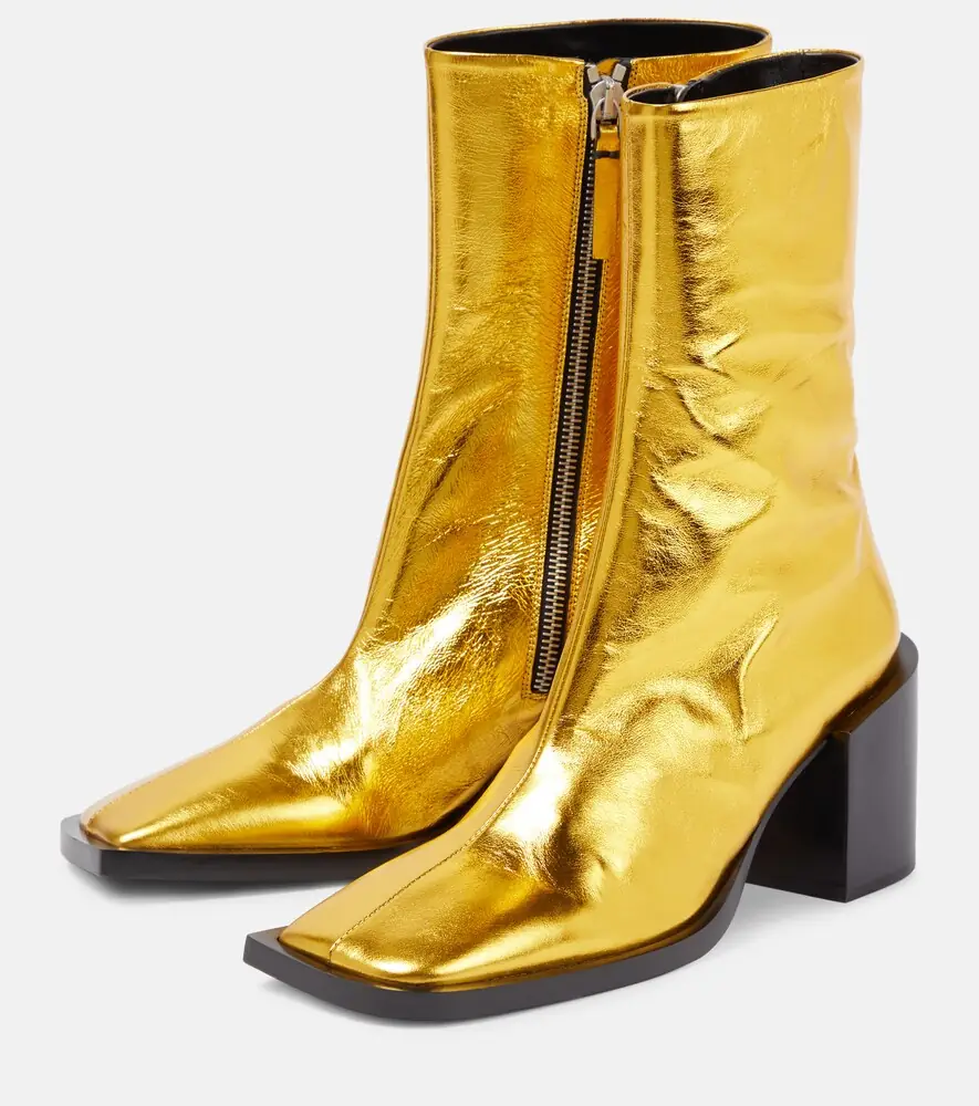 Jil Sander Metallic leather ankle boots | Thumbnail 4