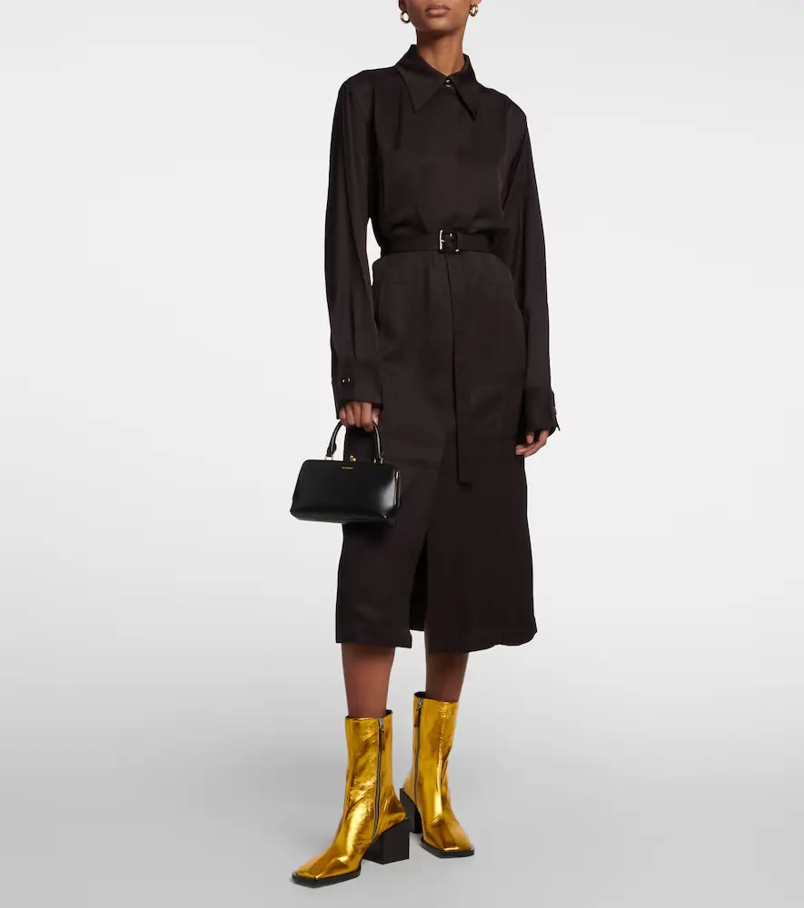 Jil Sander Metallic leather ankle boots | Thumbnail 5