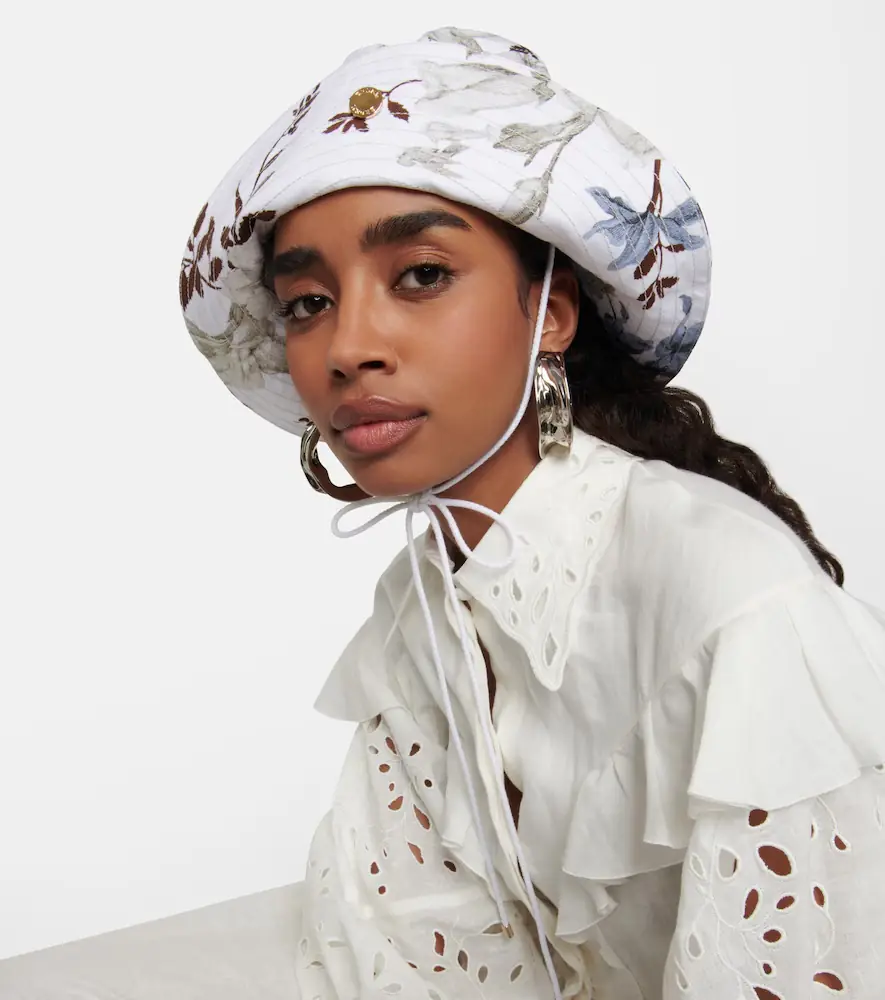 Erdem Floral linen-blend bucket hat | Thumbnail 3