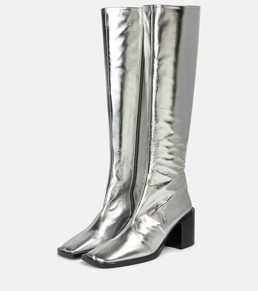 Jil Sander Metallic leather knee-high boots | Thumbnail 2