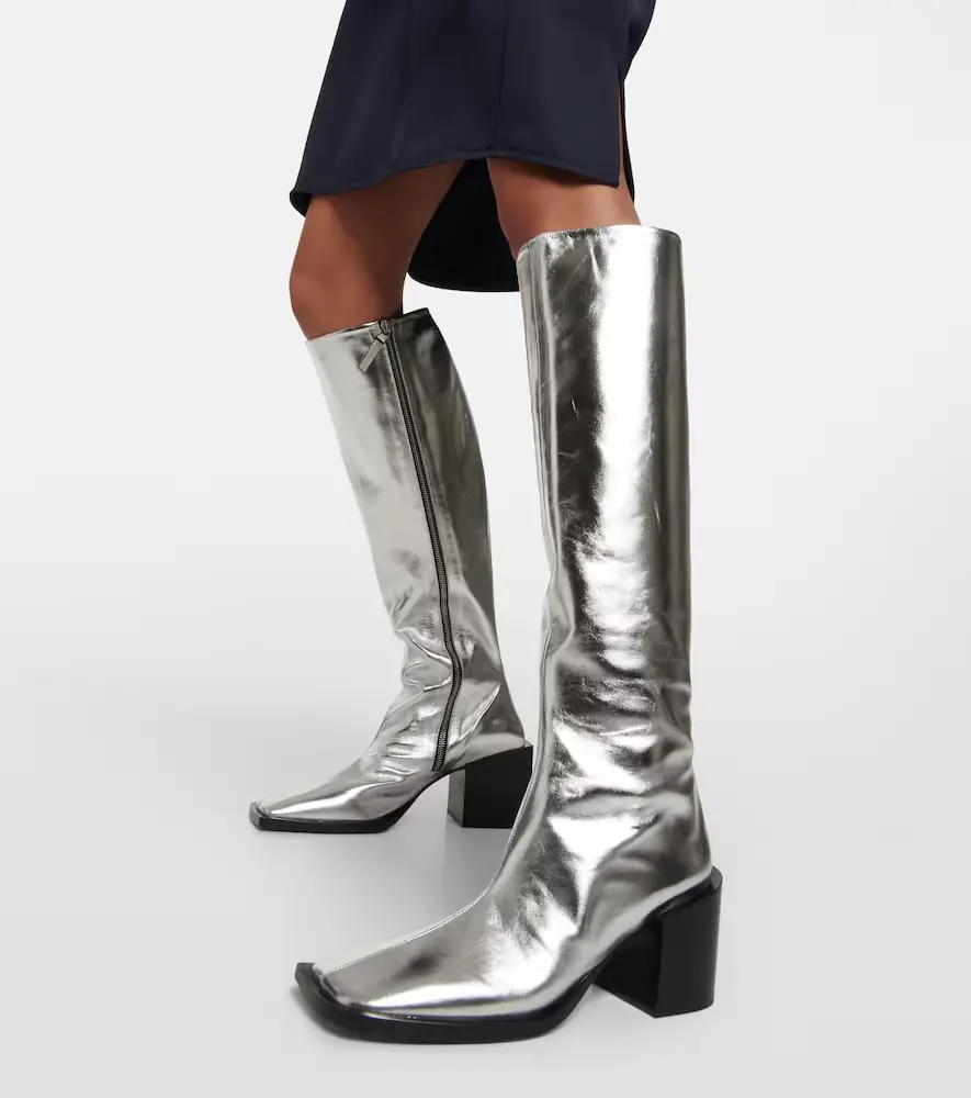 Jil Sander Metallic leather knee-high boots | Thumbnail 6