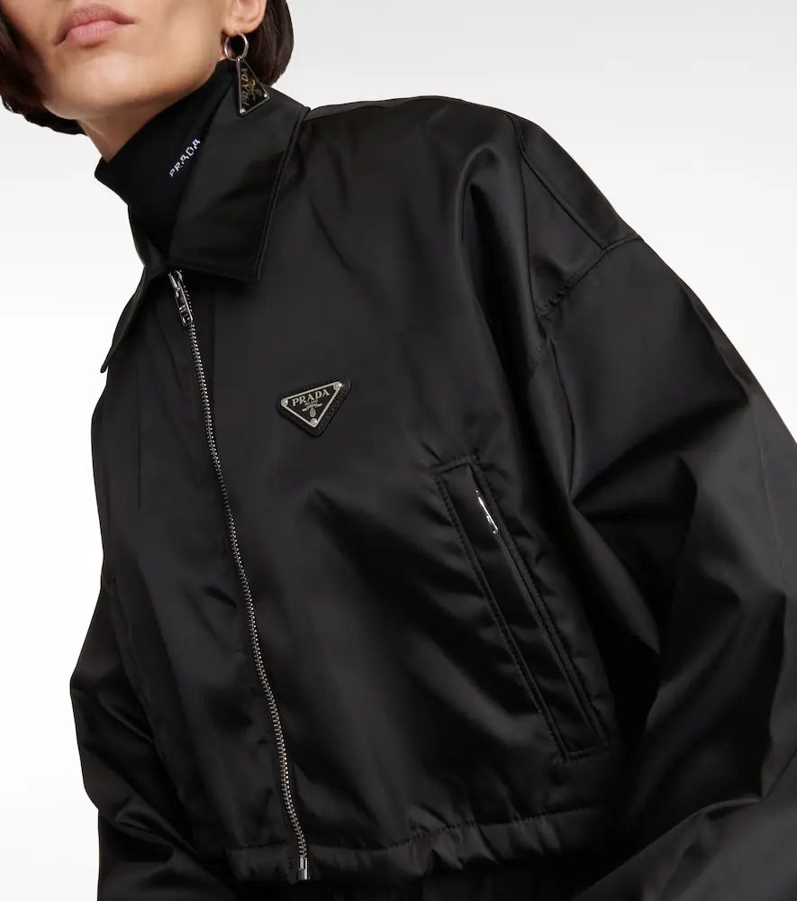 Prada Cropped nylon jacket | Thumbnail 4 Prada Cropped nylon jacket | Thumbnail 4