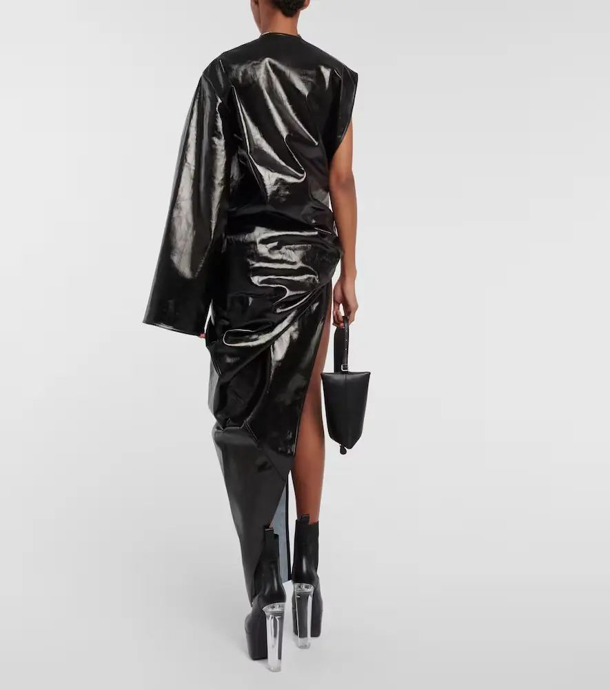 Rick Owens Asymmetrical denim gown | Thumbnail 5